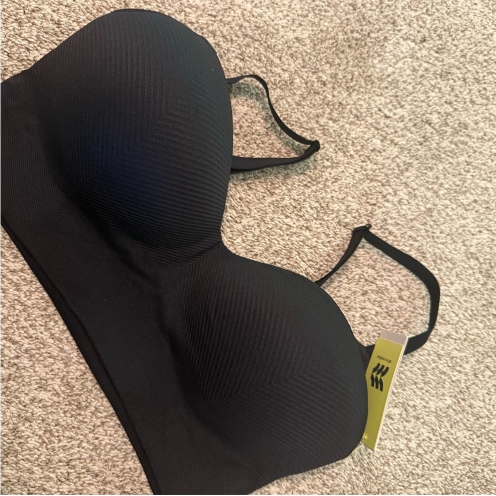 ALL IN MOTION Sports Bra Elegant Black Seamless XL NEW WITH TAGS